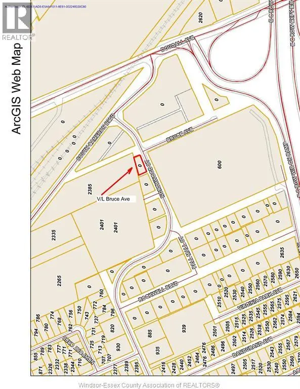 Vacant Land at V/L BRUCE AVENUE, Windsor