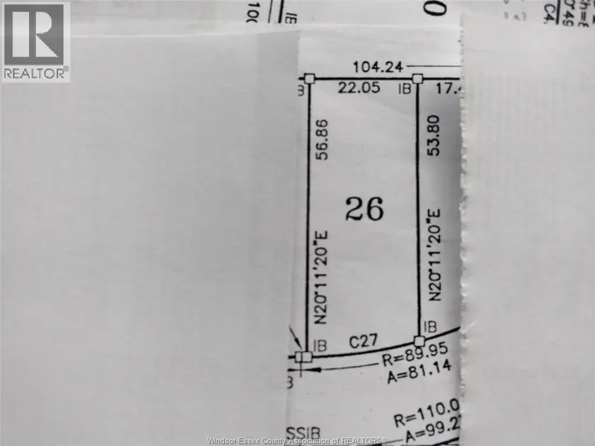 Vacant Land at V/L PALLIES Unit# LOT 26, LaSalle