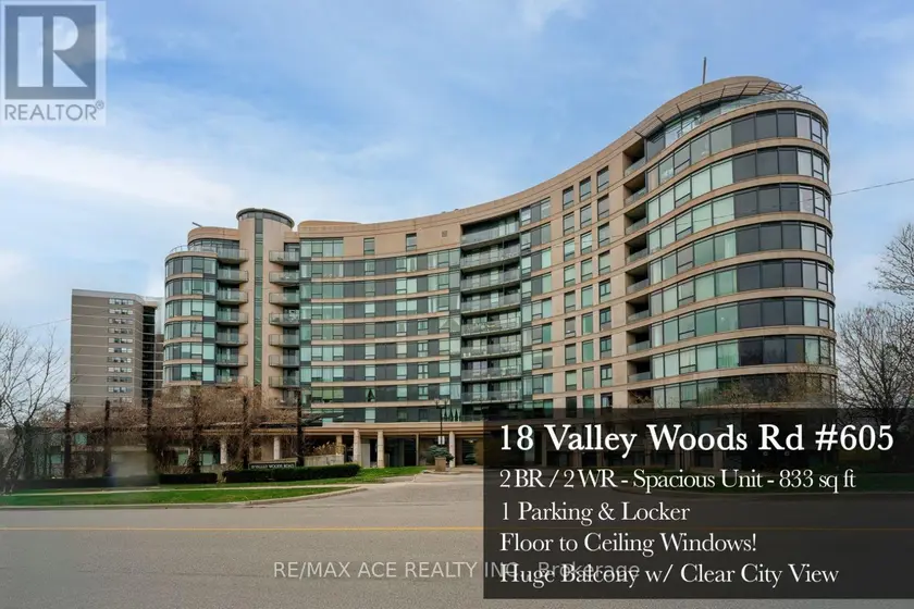 Apartment at 605 - 18 VALLEY WOODS ROAD, Toronto