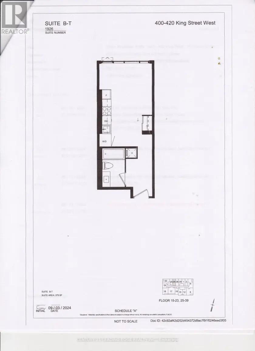 Apartment at 1926 - 400 KING STREET W, Toronto