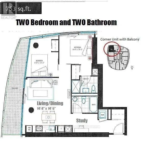 Apartment at 708 - 14 YORK STREET, Toronto