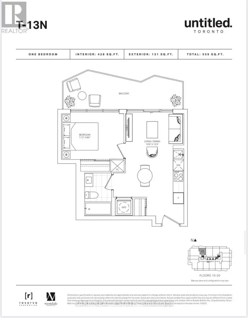Apartment at 1813N - 120 BROADWAY AVENUE, Toronto