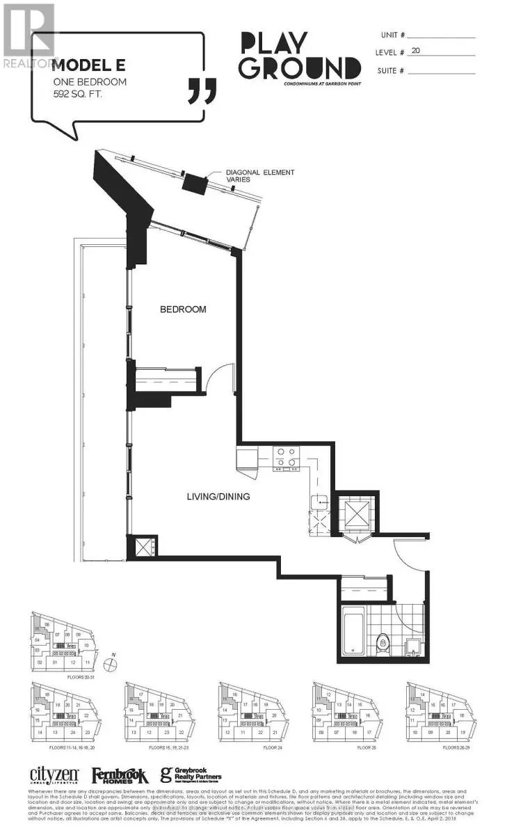 Apartment at 2005 - 50 ORDNANCE STREET, Toronto