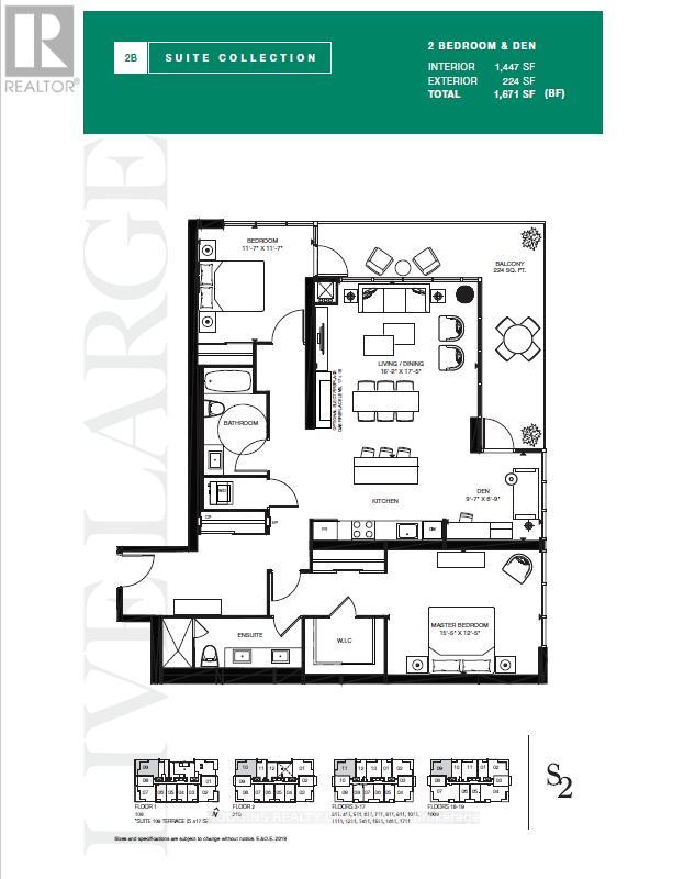 Apartment at 1711 - 1035 SOUTHDOWN ROAD, Mississauga (Clarkson)