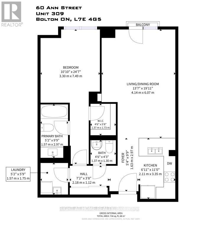 Apartment at 309 - 60 ANN STREET, Caledon