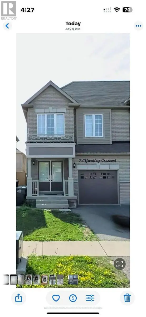 Semi-Detached/Link at BASEMENT - 72 YARDLEY CRESCENT, Brampton