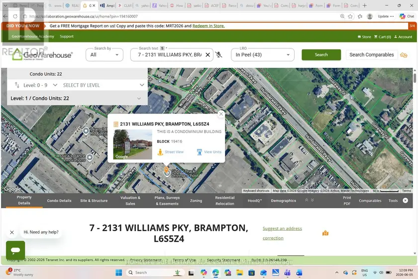 Other at 2131( UNIT 7) WILLIAMS PKY PARKWAY, Brampton