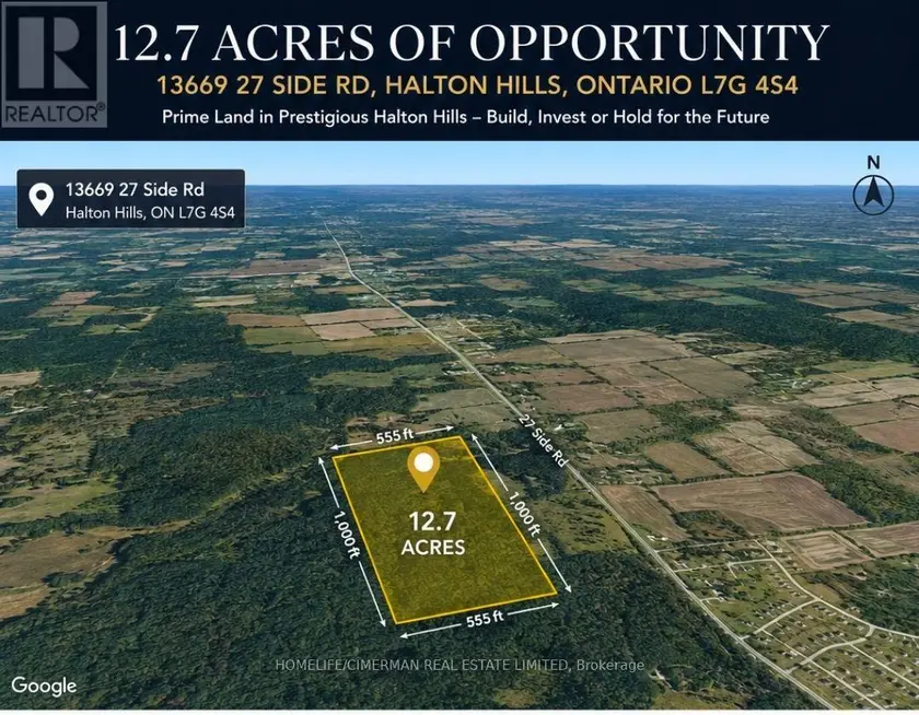 Vacant Land at 13669 27 SIDE ROAD, Halton Hills