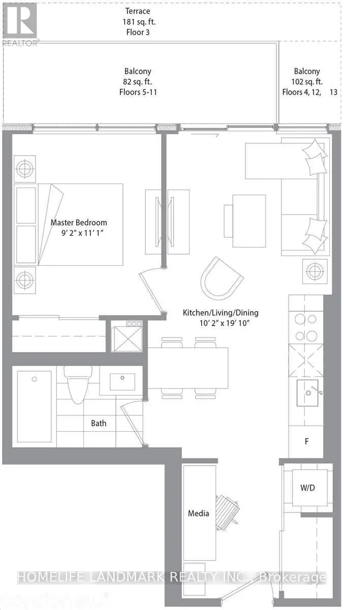 Apartment at 906 - 10 DE BOERS DRIVE, Toronto
