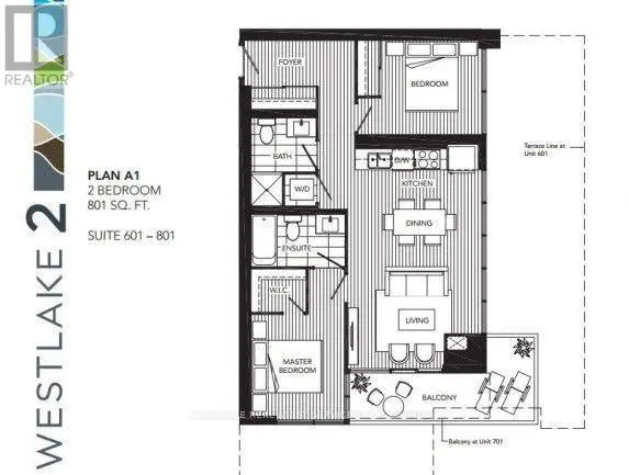 Apartment at 801 - 2200 LAKESHORE BOULEVARD W, Toronto