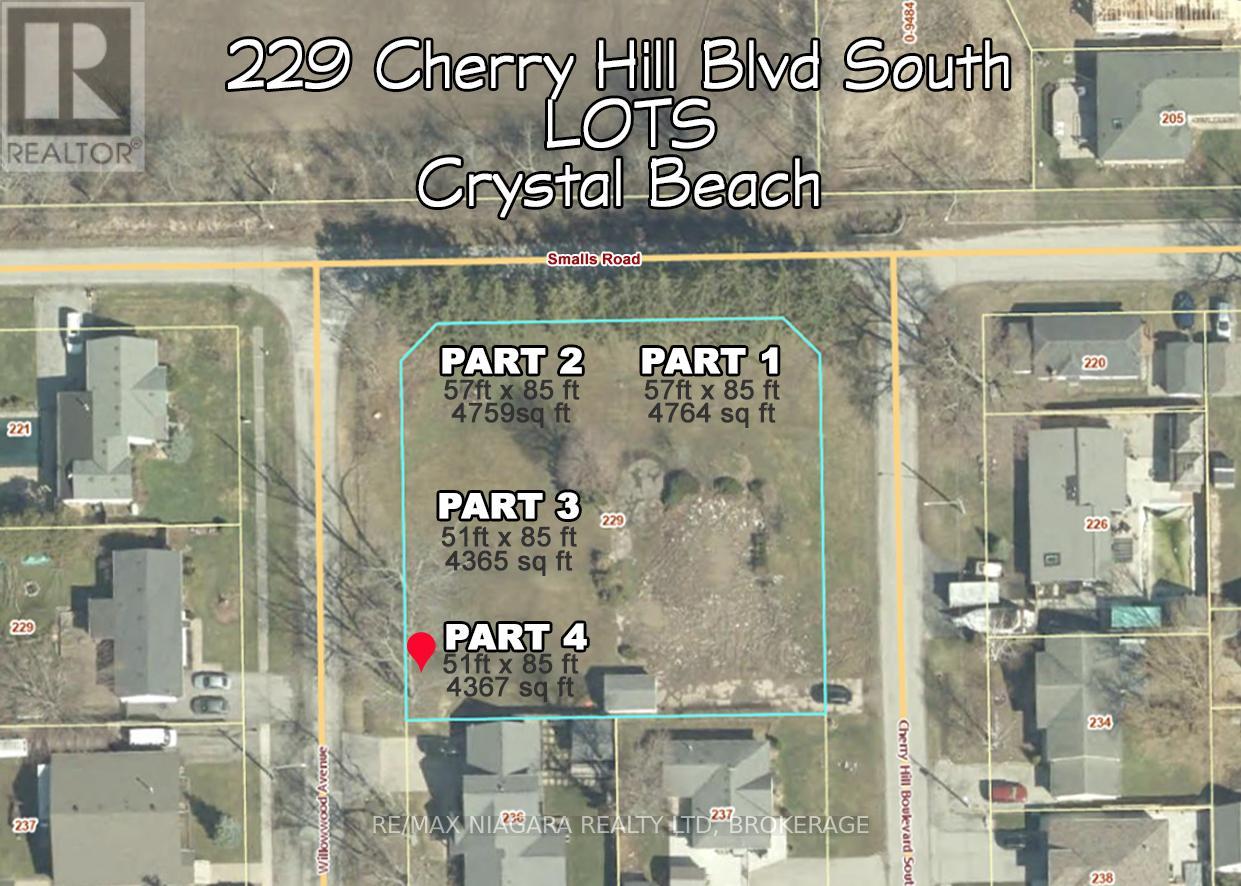 Vacant Land at 229-PART 4 CHERRY HILL BOULEVARD S, Fort Erie (Crystal Beach)