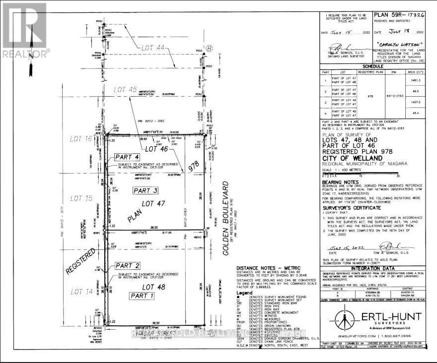 Vacant Land at 77 GOLDEN BOULEVARD, Welland (Lincoln/Crowland)