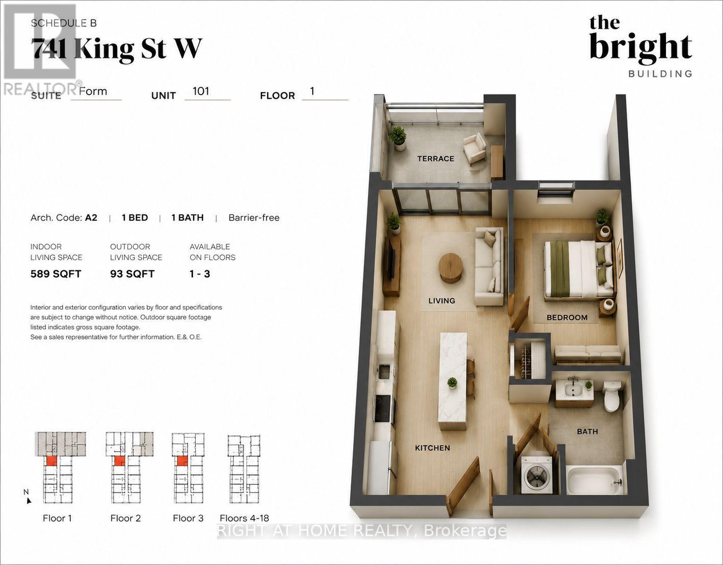 Apartment at 101 - 741 KING STREET W, Kitchener
