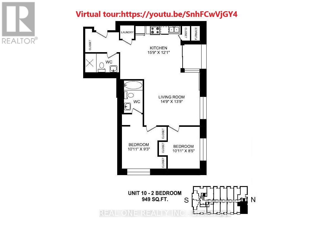 Apartment at 310 - 150 MAIN STREET W, Hamilton (Central)