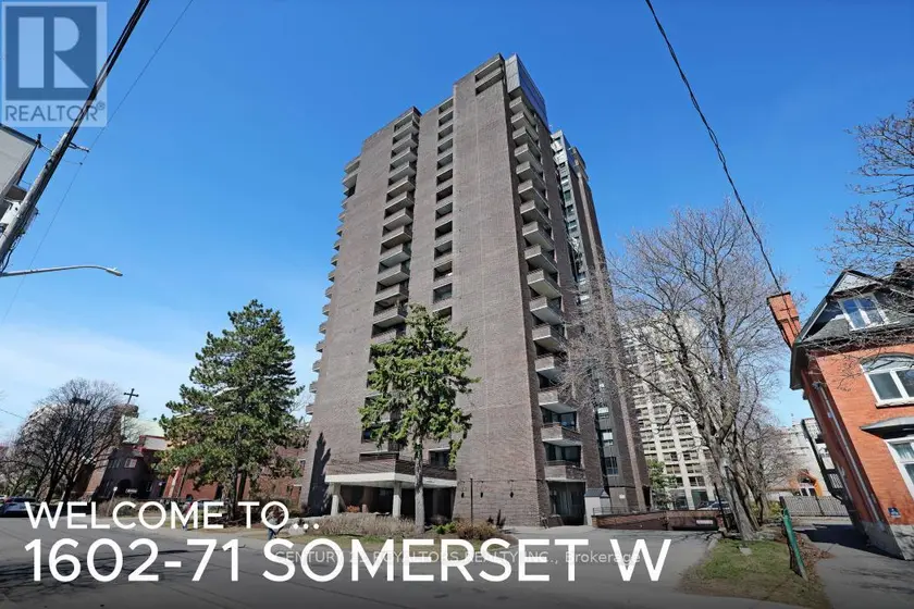 Apartment at 1602 - 71 SOMERSET STREET W, Ottawa