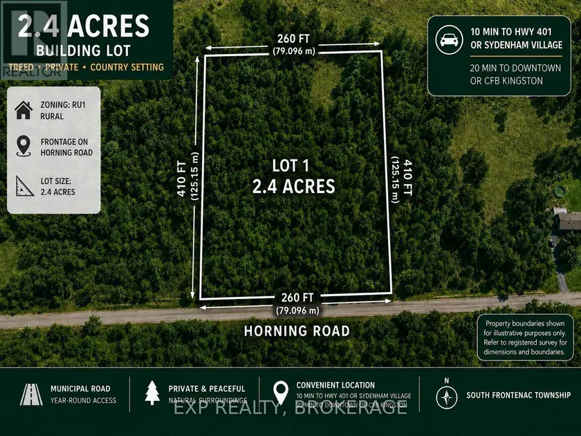 Vacant Land at LOT 1 HORNING ROAD, Frontenac
