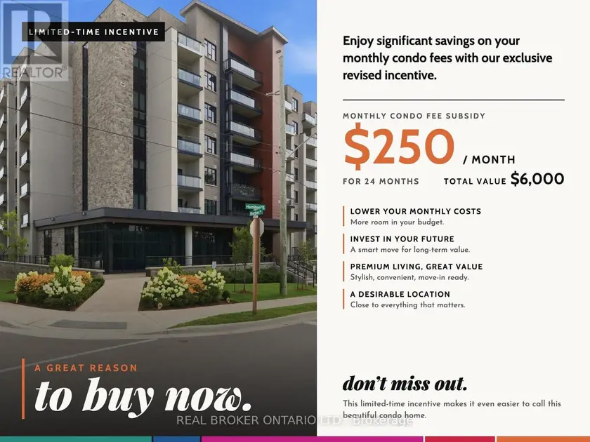 Apartment at 101 - 30 HAMILTON STREET S, Hamilton